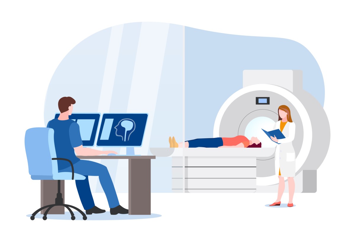 CT- of MRI-machine - computertomografie en magnetische resonantiebeeldvorming