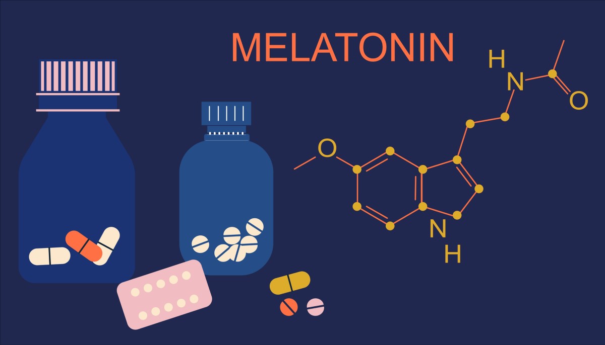 Melatonine - chemische formule, schema