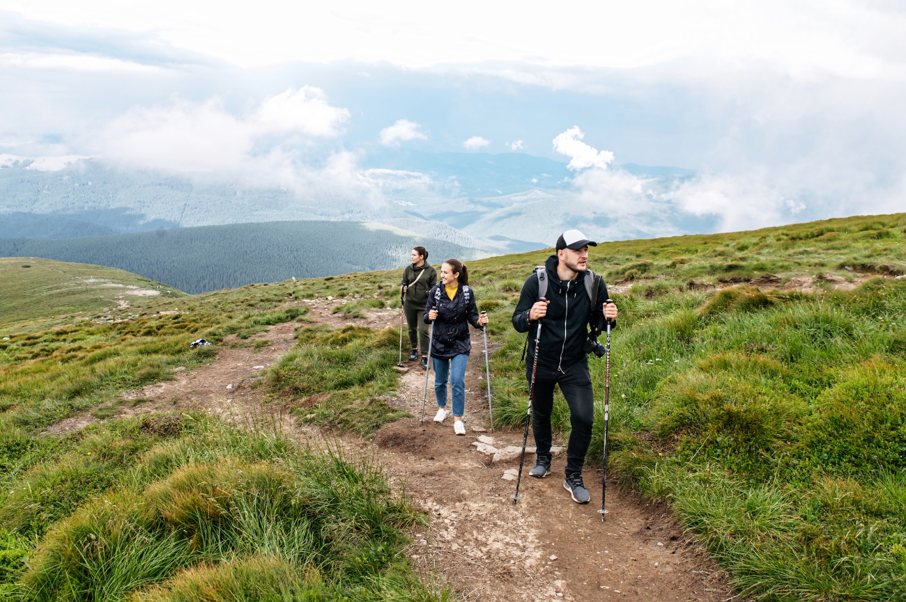 Nordic Walking in groepsverband in de natuur