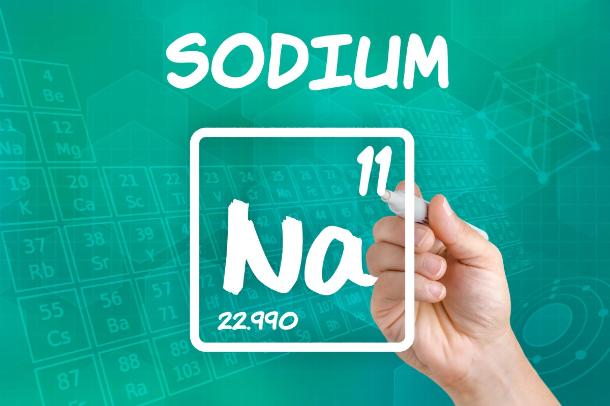 Natrium Na - aanduiding in het periodiek systeem der chemische elementen